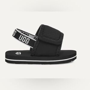 NEW- UGG Kids Lennon Slingback- Black and White Sandals- infant Size 2/3